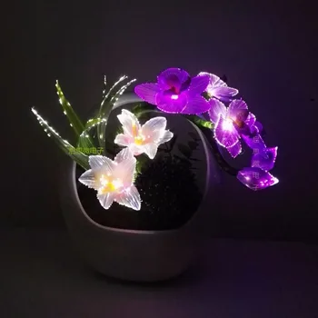 

Led Artificial Flowers Real Touch Artificial Moth Orchid Butterfly Orchid for new House Home Wedding Festival Decoration