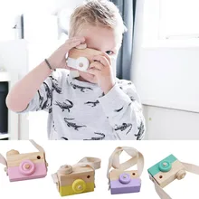 Горячая деревянная камера детская игрушка подарок для детей деревянная Шея Декор для комнаты фотография-17