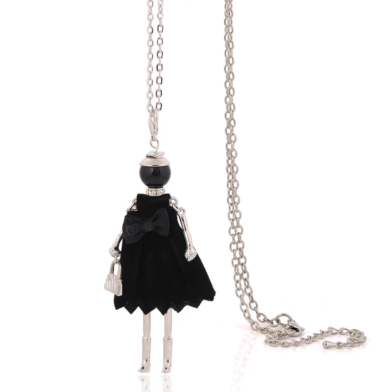 

fashion choker for women long necklace pendant antique necklace handmade statement french doll big chains charm necklaces