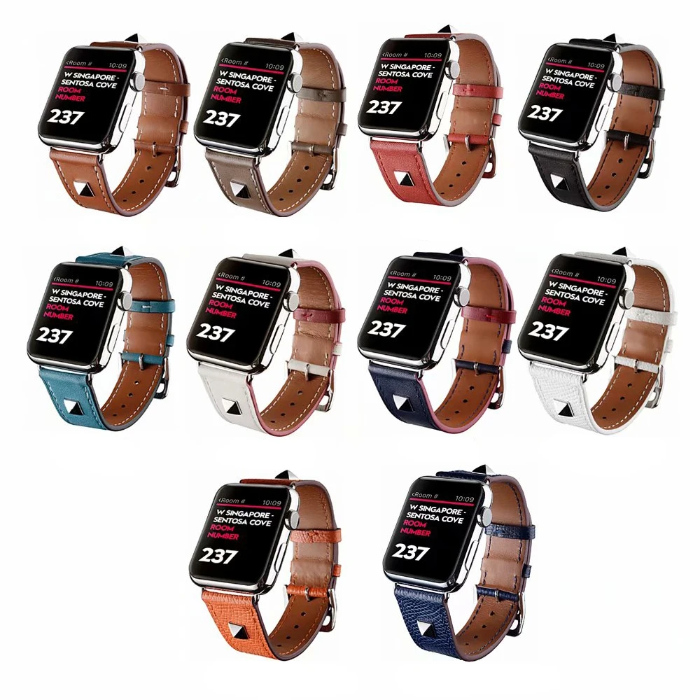 

Genuine Leather Replacement Wrist iWatch Strap with Steel Nail for Apple Watch Series 321 Sport Edition Official same paragraph