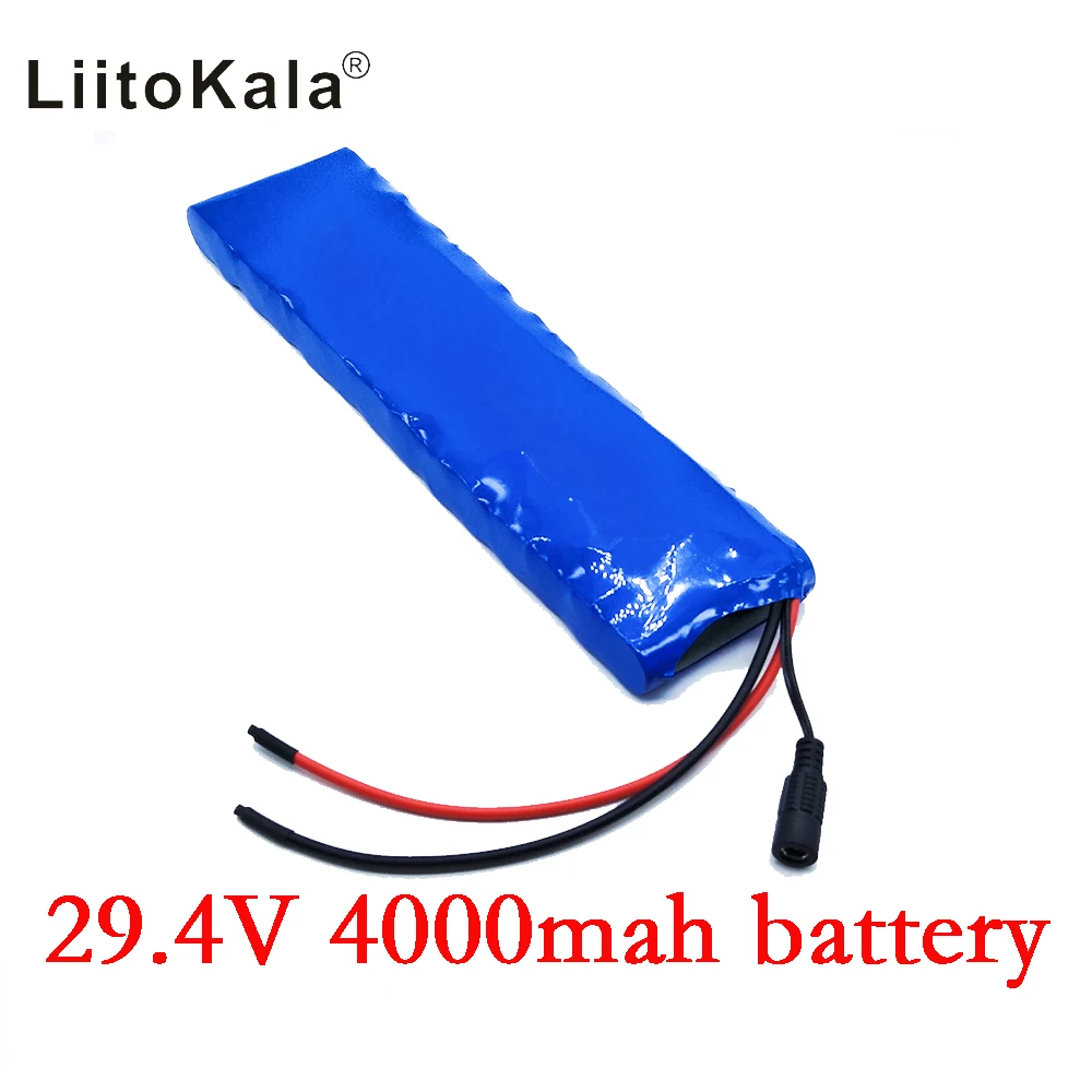 HK liitokala 24 V 4Ah 7S2P 18650 литий-ионная батарея 29,4 v 4000 mah Электрический велосипед мопед/Электрический включает 29,4 V 2 Acharger