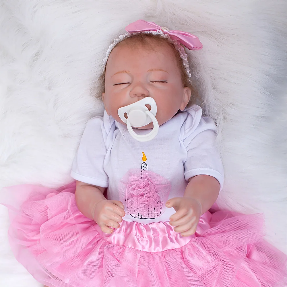 

Bebe doll reborn 19"48cm silicone reborn baby doll real baby girl princess doll toys for children gift boneca reborn