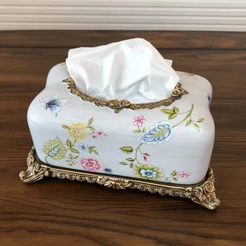 

tissue boxes Contracted American rectangular box The sitting room tea table decoration handicraft furnishing articles