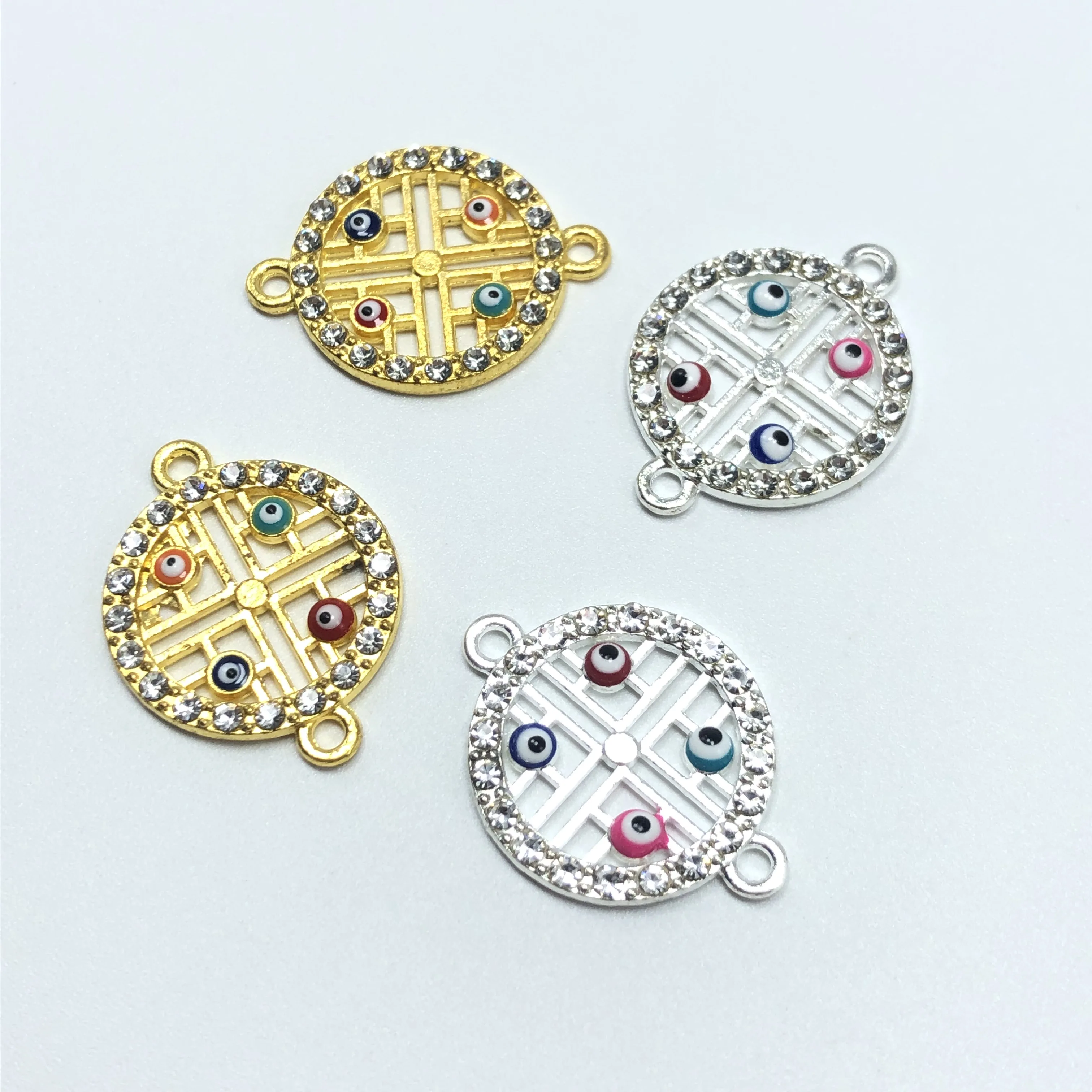 10pcs fashion diy handmade bracelets Necklace drop oil blend eye feature accessory connector