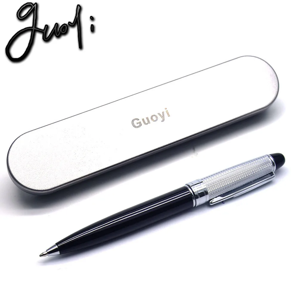 

Guoyi A199 creative metal engraved ballpoint pen 50pc/Lot Learn office school stationery Gift Luxury & hotel business Pen refil