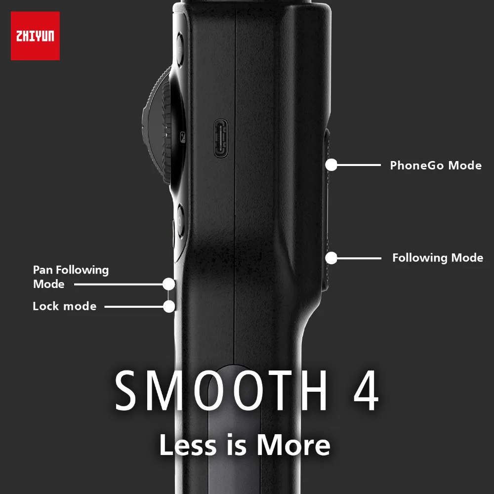  Zhiyun Smooth 4 smartphone 3 Axis gimbal stabilizer Mobile video steadicam for iphone/Android actio