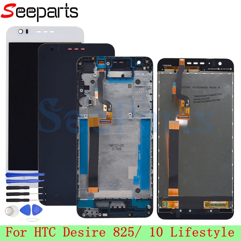 

For HTC Desire 825/ 10 Lifestyle LCD Display Touch Screen Digitizer Assembly With Frame Replacement 5.5" For HTC 825 LCD