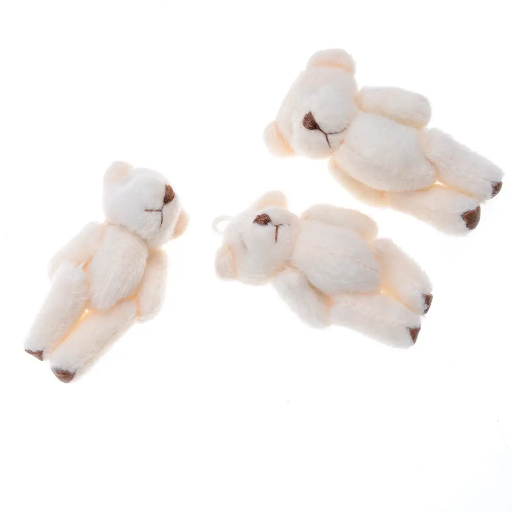 3Pcs Kawaii 6cm Bears Plush Soft Toys Dolls For Children Gifts Wedding Bouquet