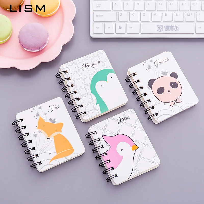 

Cartoon Spiral Coil Notepad Blank Grid Paper Journal Diary Notebook Sketchbook For School Supplies Stationery Store Kids Gift