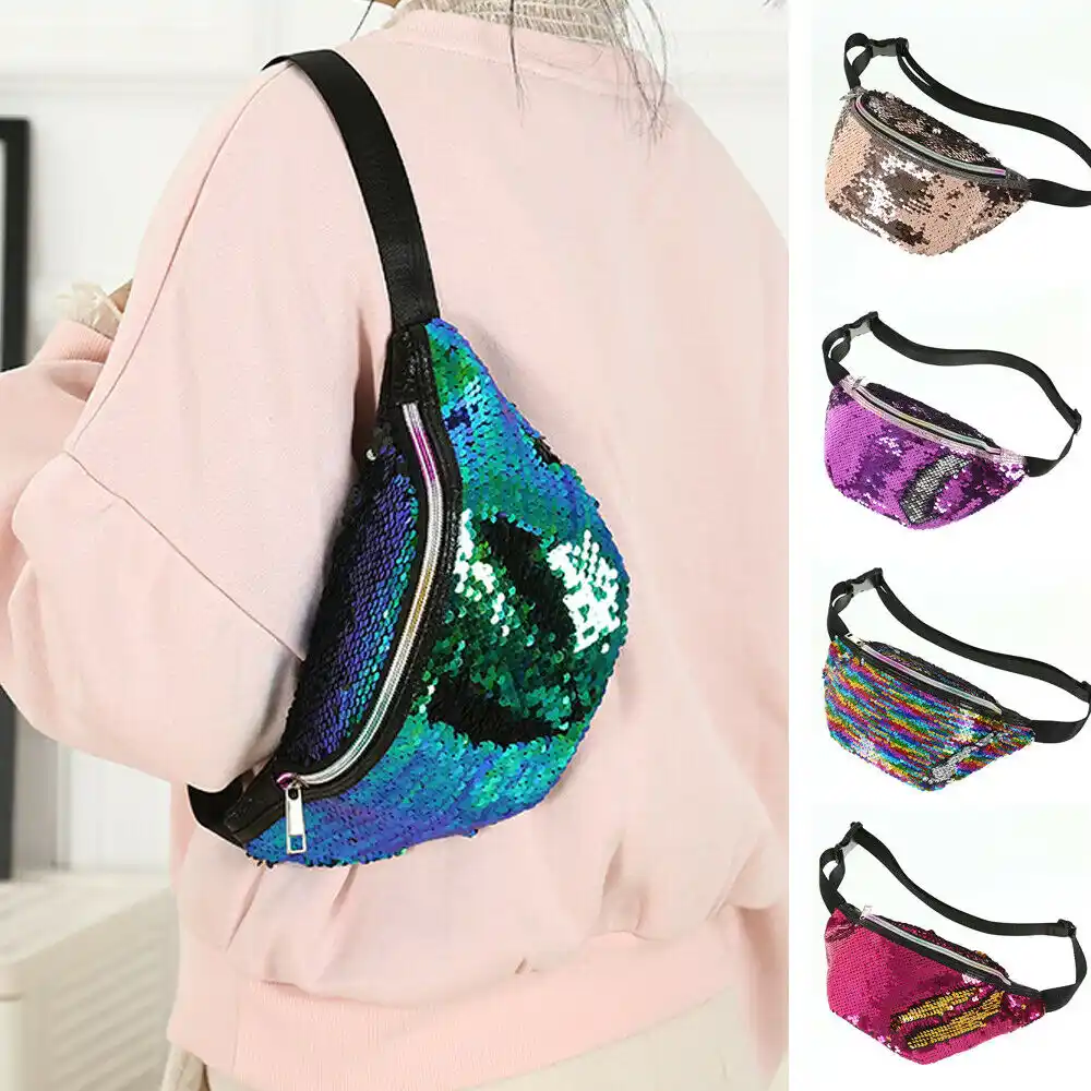 mermaid sequin fanny pack