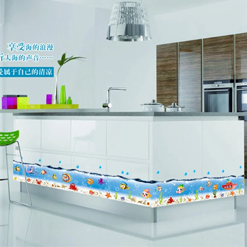 

Zs Sticker Fish Sea Bathroom Decor Sticker Baby Shower Decoration Wall Sticker for Kids Room Nursery Decor Glass Mural Decal