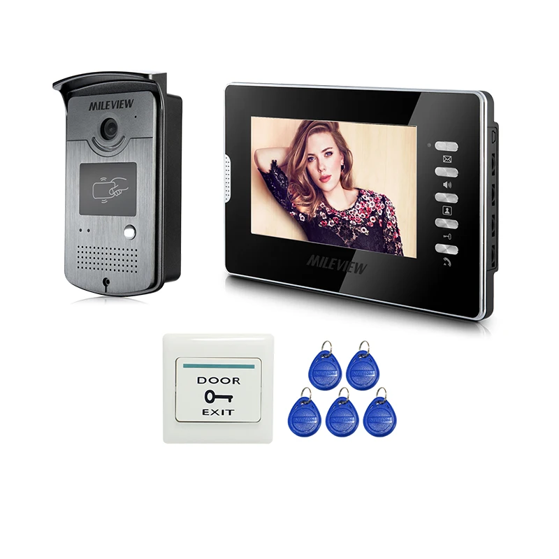 

Brand New Wired 7" Color Screen Video Door Phone Intercom Doorbell System RFID Access Control Waterproof Camera FREE SHIPPING