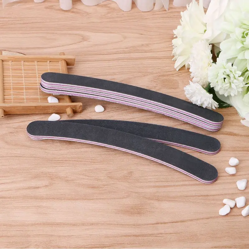 

Nail Sanding Files Polish Buffer 100/180 Manicure Pedicure Tips Gel Curve Tools