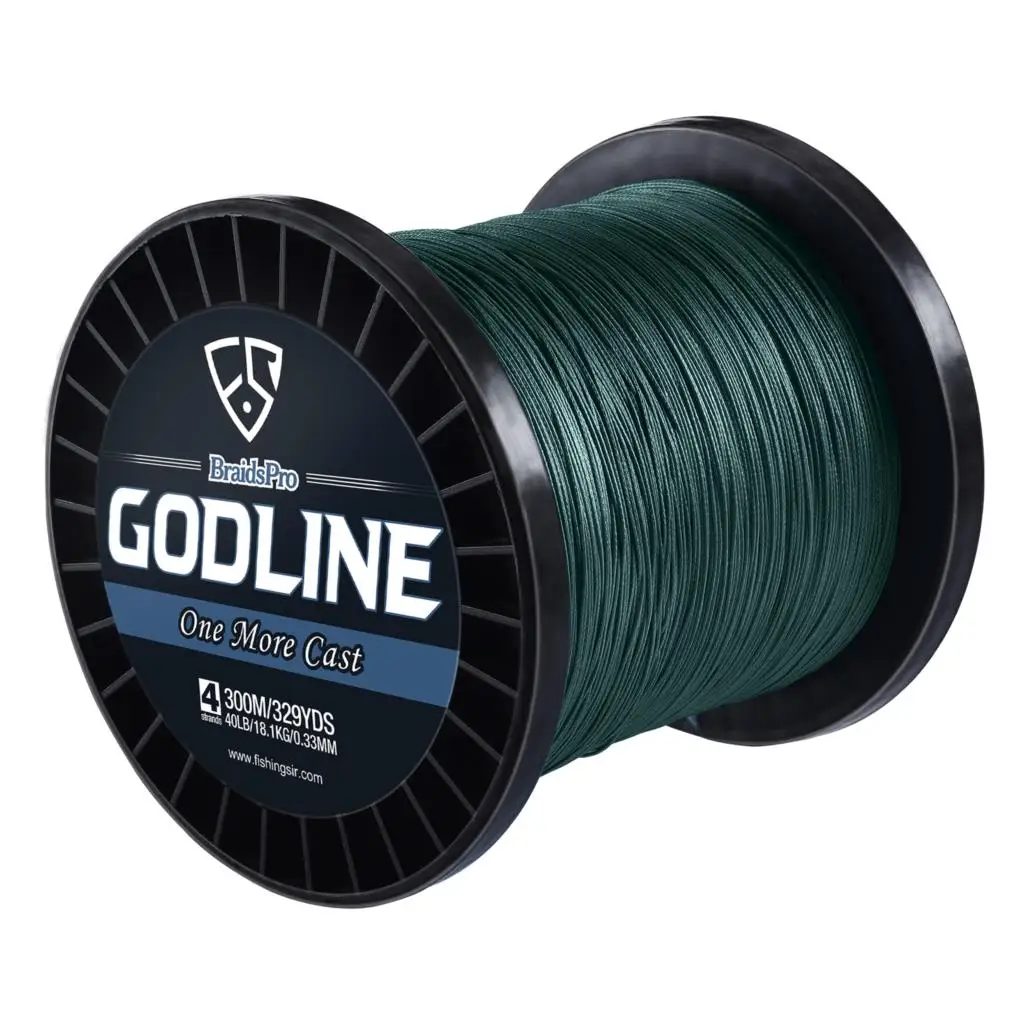 Рыболовная леска FISHINGSIR GODLINE 1000 м, ПЭ плетеная леска, многофиламентная, 4 нити, для озера, моря, рыболовный шнур, леска для ловли карпа, 10-120LB - Цвет: Low-Vis Gray