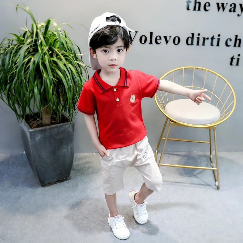 Boys Summer Clothes Sets Toddler Baby T-shirt+Pant 2pcs Kids Outfit Tracksuit For 1 2 3 4 5 Years Boys Costume Children Clothing