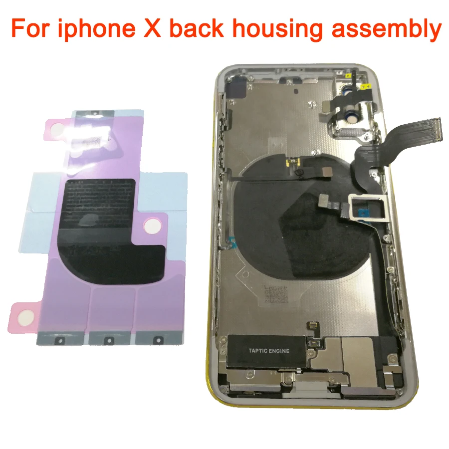 JPFix для iPhone X XS XR XS MAX задняя крышка батарейного отсека стеклянный чехол для задней части телефона в сборе с гибким кабелем держатель батареи