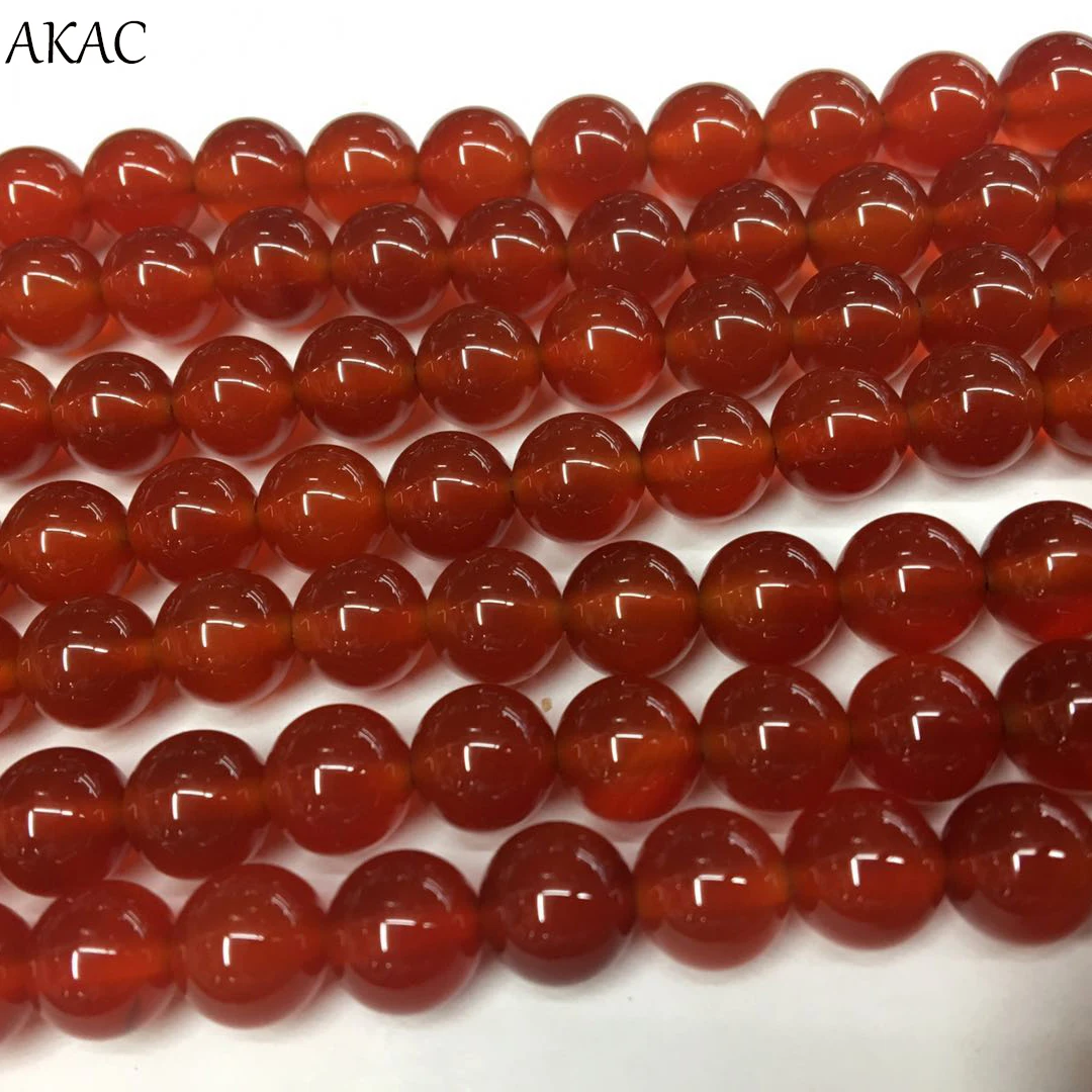 

AKAC natural red agate loose beads 6/8/10mm for jewelry diy making wholesale