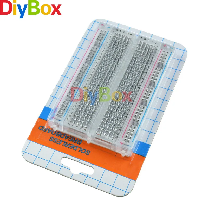 

Mini Solderless Breadboard Transparent Material 400 Points Available DIY