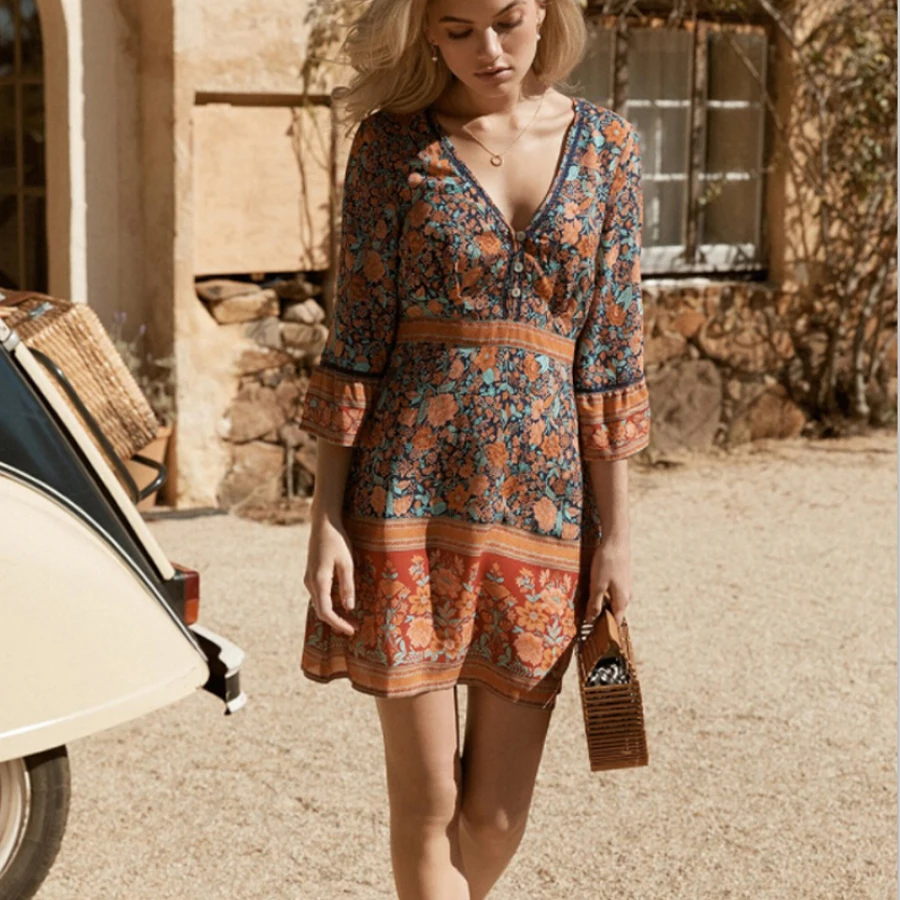 hippie mini dress