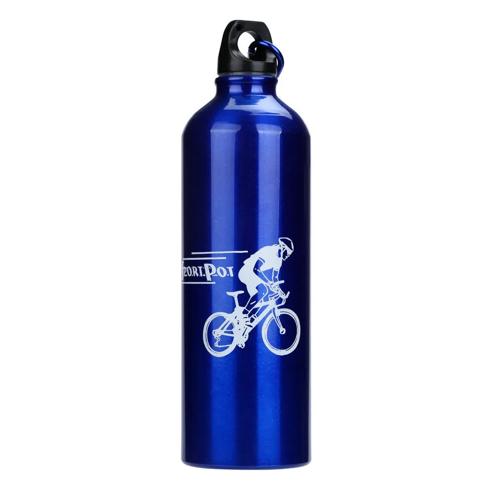 Алюминиевый уличный походный туристический велосипед спортивный сплав бутылка для воды 750 мл красочные походные бутылки с карабином/брелок