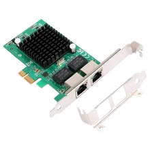 Gigabit Ethernet Pci-E Network Controller Card 10/100/1000Mbps, Rj45 X2 Dual 2 Port Pcie Server Network Interface Card Lan Ada Gigabit Ethernet Pci-E Network Controller Card 10/100/1000Mbps, Rj45 X2 Dual 2 Port Pcie Server Network Interface Card Lan Ada