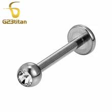 G23titan высокого качества G23 титановая губная серьга шпильки для губ Серебряный Цвет кольцо с полосками ухо траг тоннелей, бижутерия для пирсинга