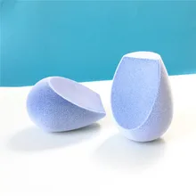 Bdbeauty бархат Mircofiber растушевочная макияжная кисть-небесно-голубого цвета, 3 стороны-мягкий косметический аппликатор для жидкий крем основа