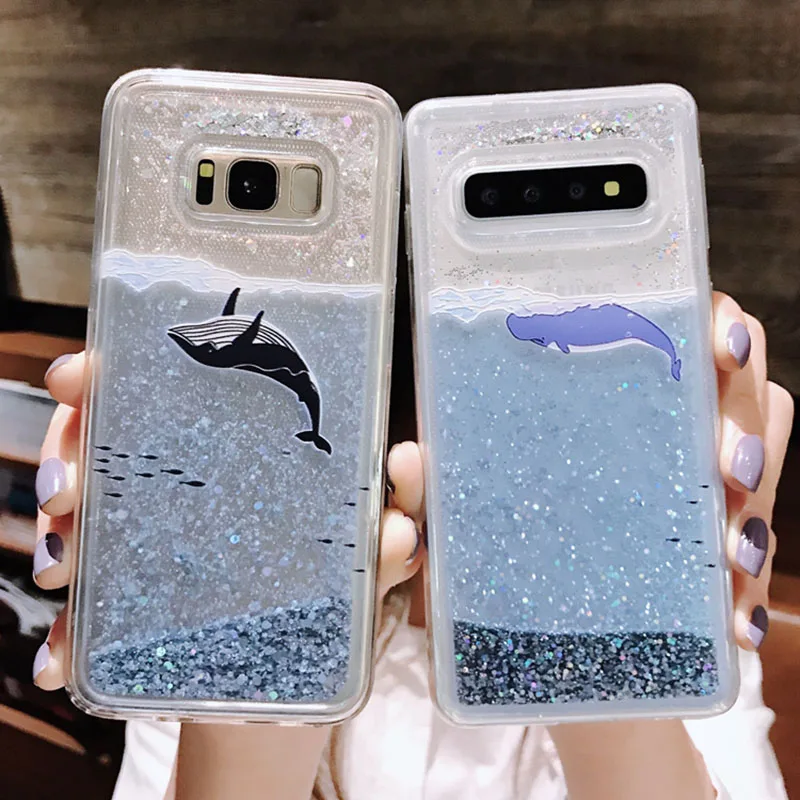 

Liquid Case for Samsung Galaxy note 9 8 Cover Glitter Quicksand Phone Case for Samsung S7 Edge S8 S9 S10 plus lite Dynamic Case