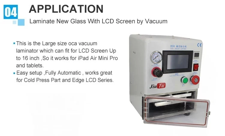 edge laminator machine for cracked lcd screen fix jiutu for samsung s9 s9 plus , iphone x 10 repair  (3)