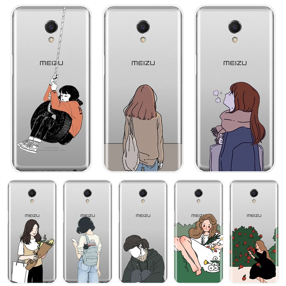 

Cartoon Girl Japan Soft Silicone Phone Case For Meizu M2 M3 M5 M6 Note Back Cover For Meizu M6 M6S M6T M5 M5C M5S M3 M3S M2 Case