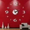 Grand autocollant mural en 3D avec Surface miroir, 400mm, moderne, horloge murale, pour la maison, le bureau, accessoires de décoration pour la maison, décoration murale à faire soi-même ► Photo 1/6
