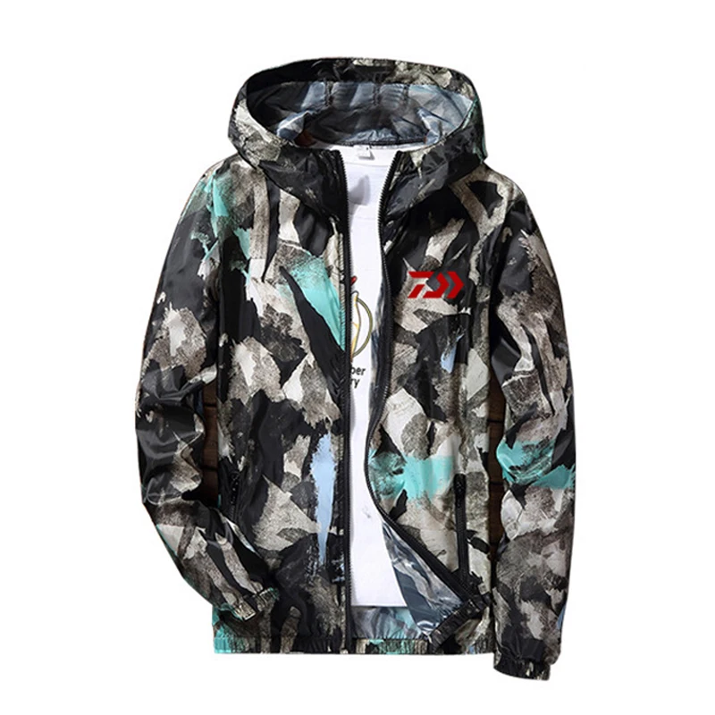 Caminhadas Casaco de Camuflagem Completa Zipper roupa Casal