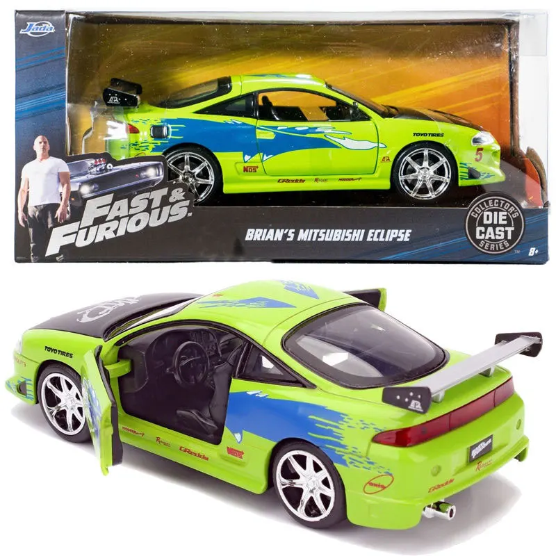 

JADA 1/24 Scale Car Model Toys FAST&FURIOUS Brian's 1995 Mitsubishi Eclipse Diecast Metal Car Model Toy For Collection,Gift,Kids