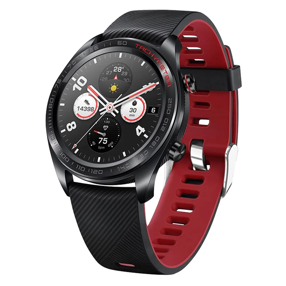 Двойной Цветной силиконовый ремешок для huawei Watch GT Band спортивный ремешок для huawei Honor watch Magic/Ticwatch pro браслет