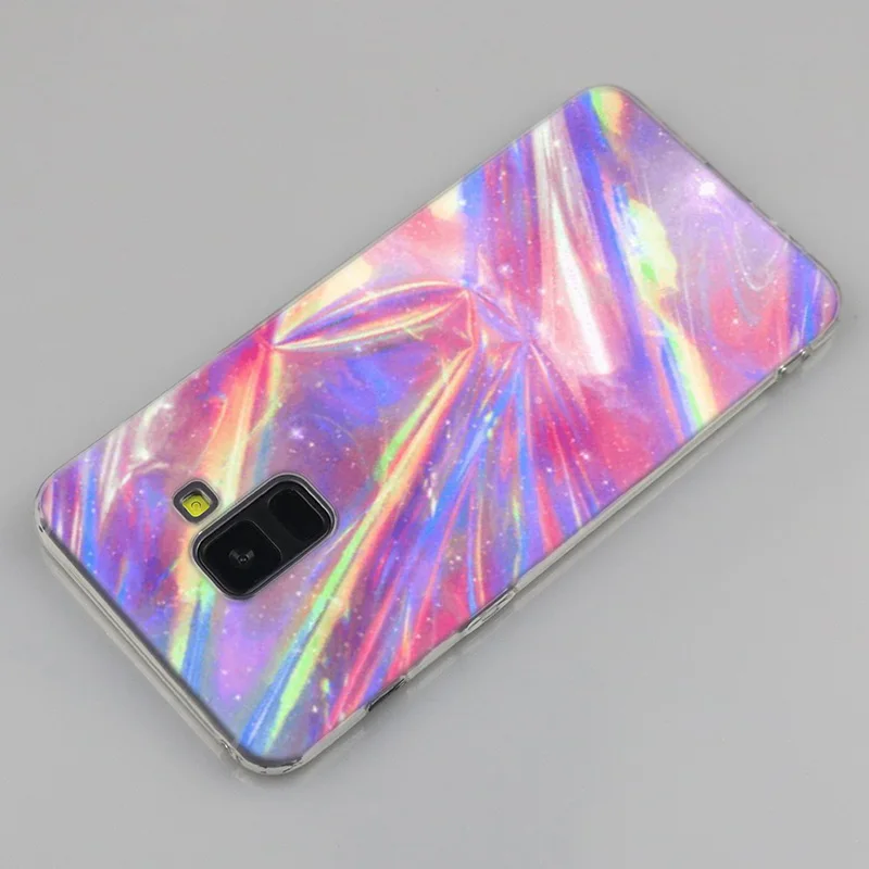 Радужный переливающийся силиконовый чехол для Samsung Galaxy A50 A30 A10 A40 A6 A8 Plus A20 E A5 A7 2018