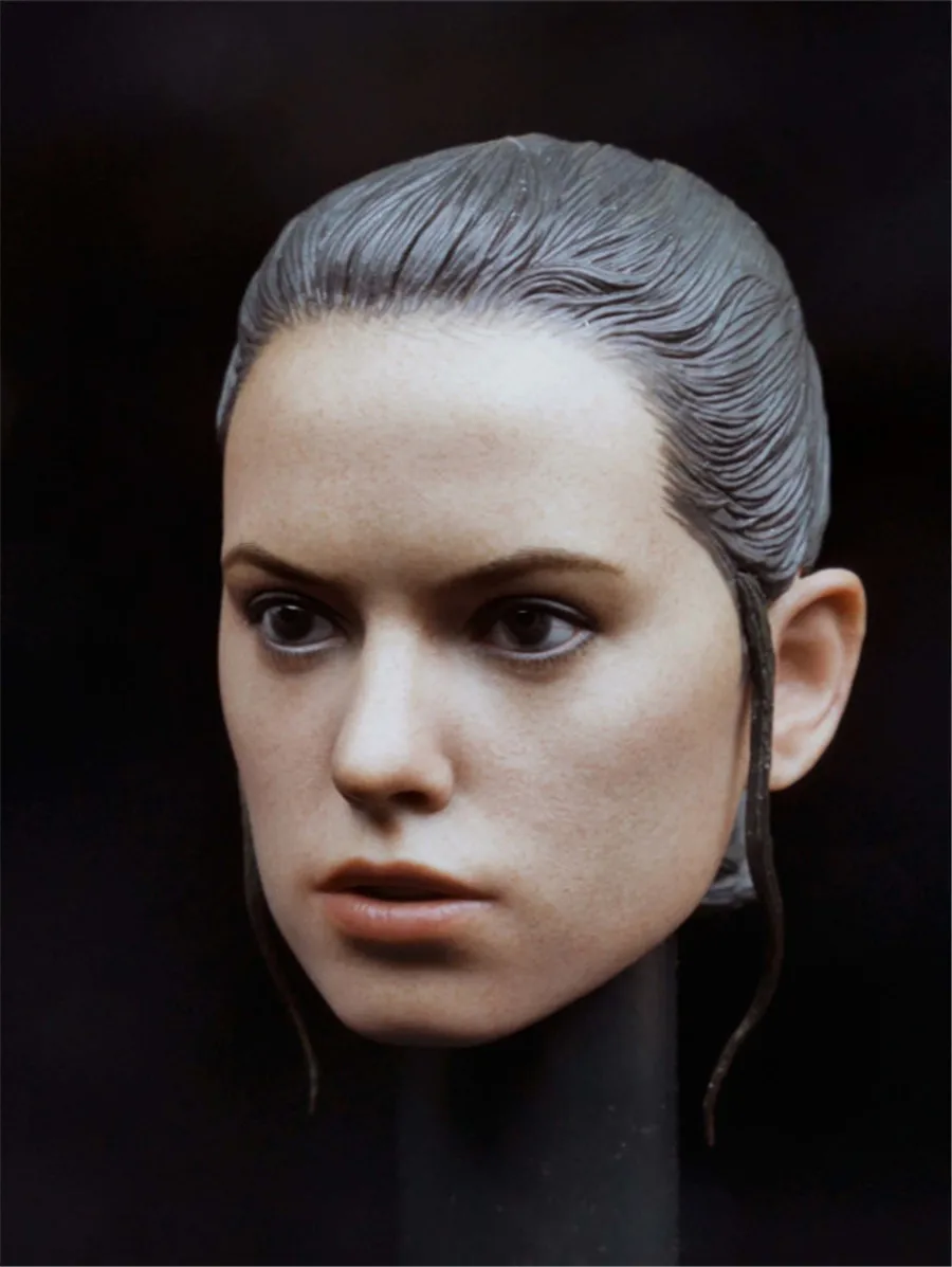 

Mnotht 1/6 Star Wars Rey Ray Head Carving Female Solider Carved Head For 12in Figures l25