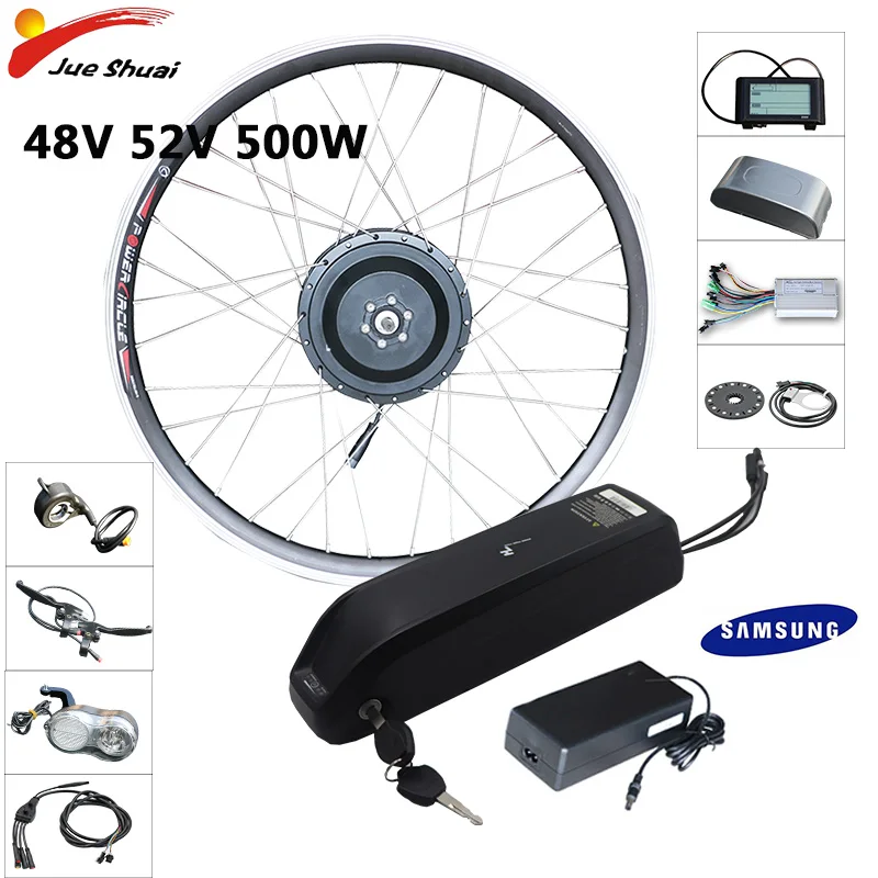 

Electric Bike Conversion Kit 48V 52V ebike Kit 20''24''26''700C Electric Front Motor Wheel 15ah 18ah Samsung LG Battery E bike