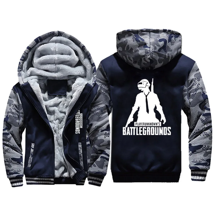  [STOCK]2018 Game PUBG Playerunknown's Battlegrounds Cosplay Costume Camouflage Winter Thicken Long 