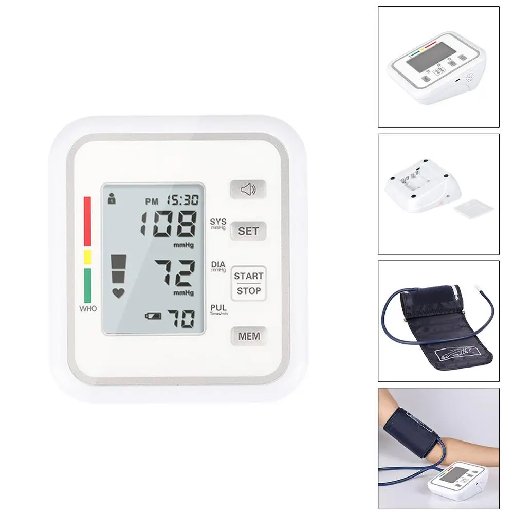 

Upper arm sphygmomanometer portable tonometer health care digital blood pressure equipment monitoring instrument sphygmomanomete