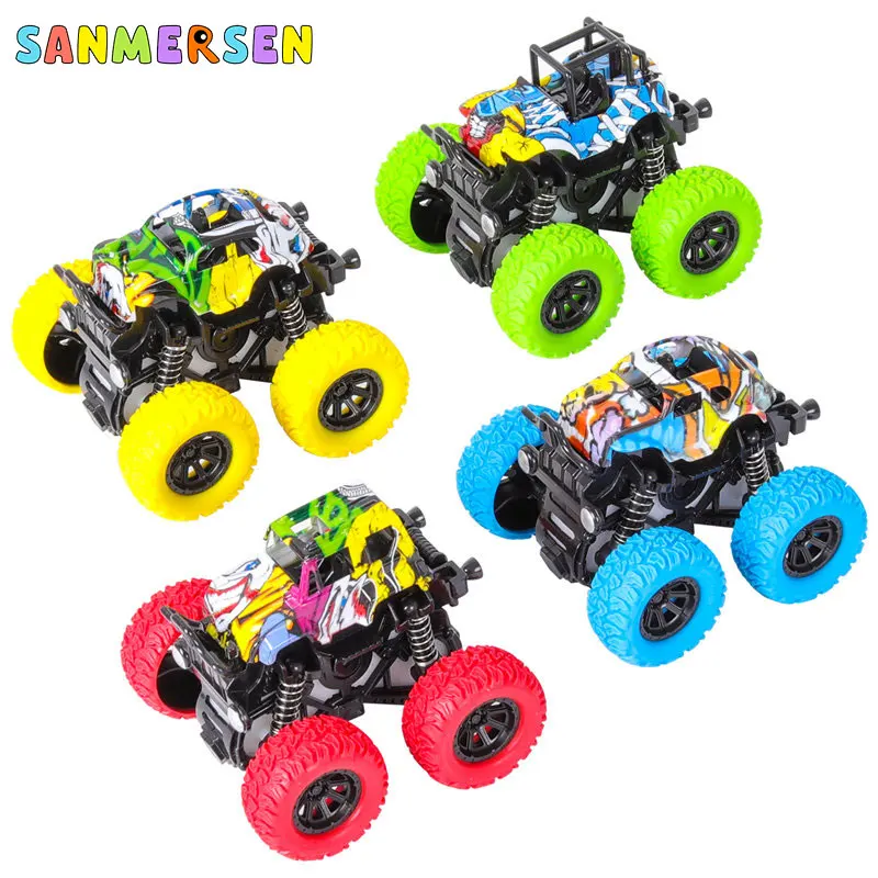 

Mini Four-wheel Drive Inertial Off-road Vhicle Toys rotating stunt vehicle Anti-Shatterproof Car Model Pull Back Stunt Car Toys