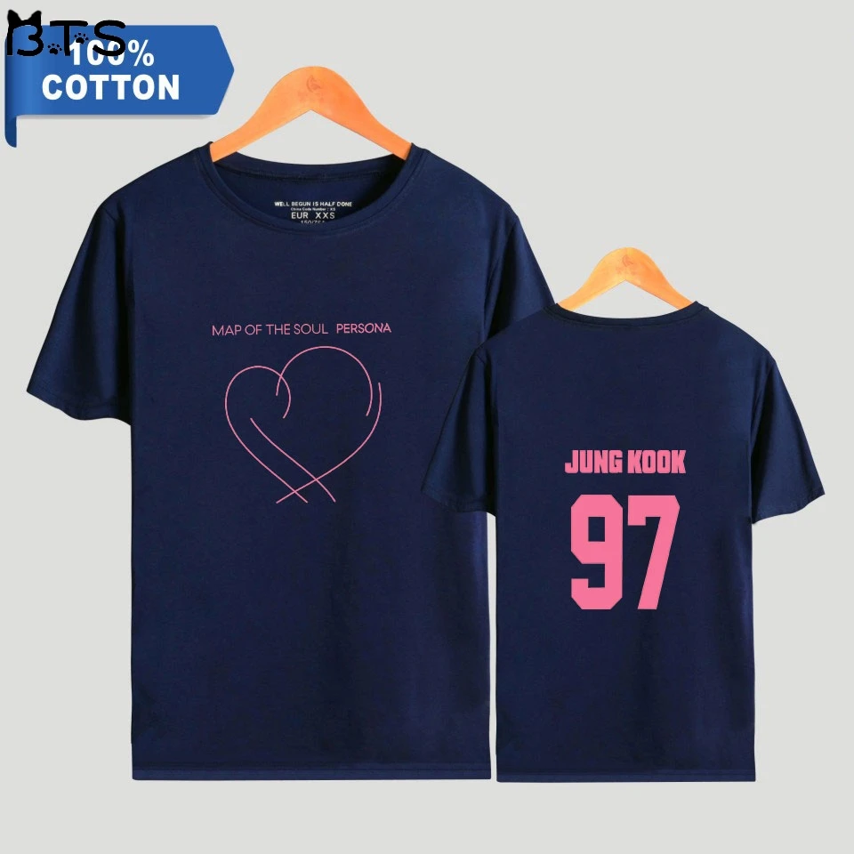 

A Map Of The Soul Persona Tee shirt Korea Hot Sale Harajuku 100% Cotton T-shirts Woman Clothes 2019 Tops Kpop Tshirt Plus Size