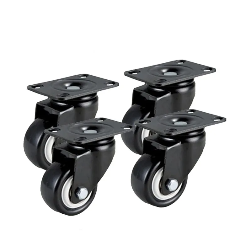 Buy 4PCS Black 1.5/ 2 Inch universal furniture wheels