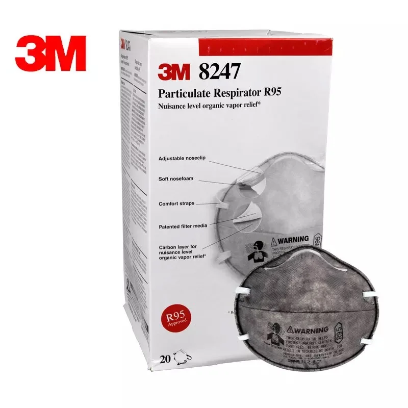 

YXB1 - Genuine 8247CN particles KN95 activated carbon protective mask dust pm2.5 anti-odor anti-fog