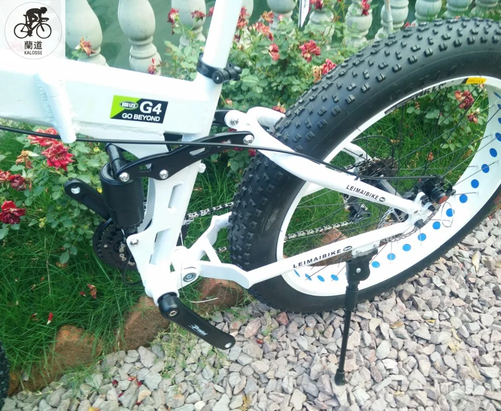 Top Kalosse 26*4.0 tires ,Folding  frame   Fat bicycle ,snow mountain bike , bicicleta mountain bike  , 21/24/27/30 speed, 4