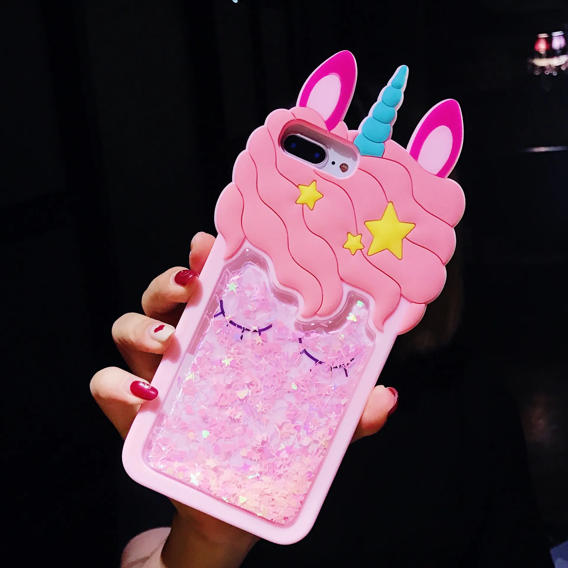 

Redmi 4X 4A 3D Cute unicorn case liquid Swim cover For xiaomi redmi note4 note4X 5X note5A prime cover fundas