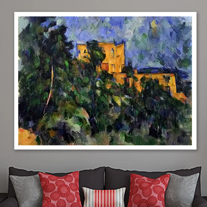 

diy painting by numbers Paul Cezanne Black Castle impressionism living room dencorative paint adult hand drawing