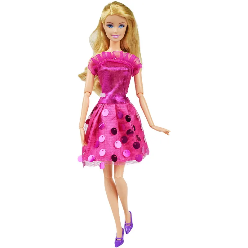 Promoção de desconto 5 peças, conjunto de tipos misturados, mais novo, roupa  artesanal para festa, vestido de boneca barbie, melhor brinquedo de  presente - AliExpress