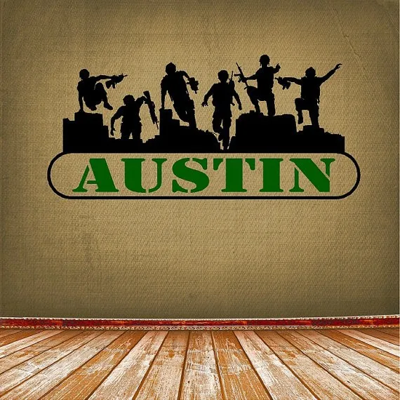 Горячее предложение заказчик индивидуальная Наклейка на стену в армейском стиле