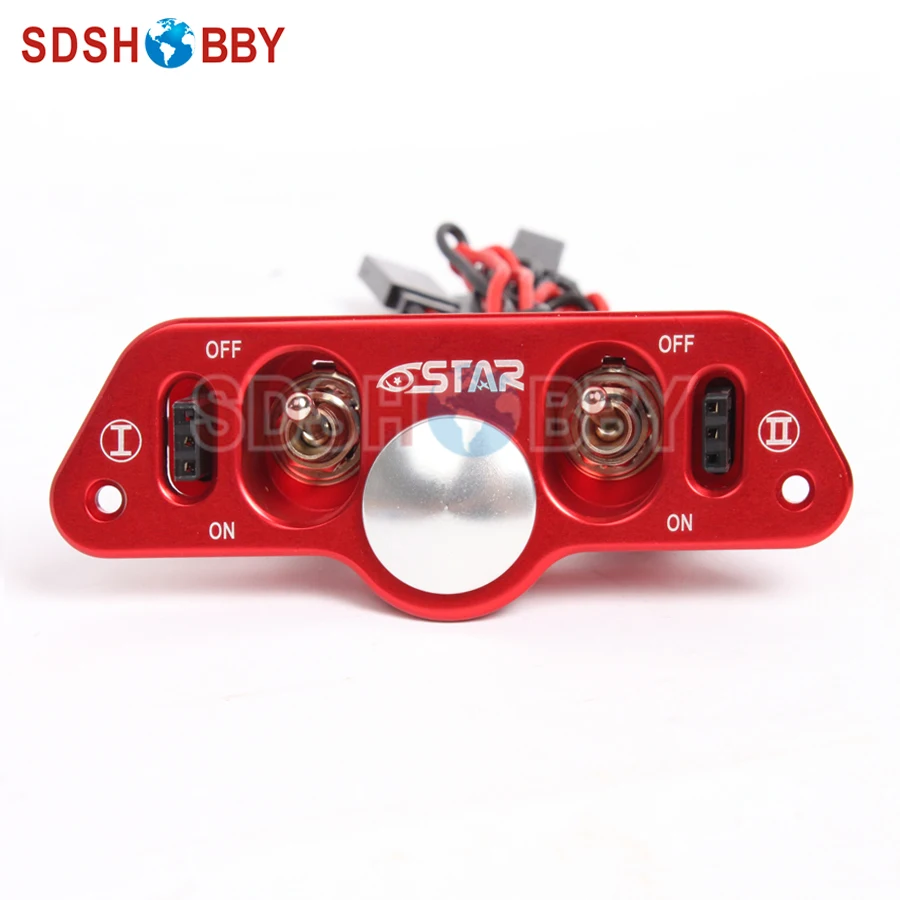 

6STARHOBBY Heavy Duty Metal Dual Power Switch with Fuel Dot for RC Airplane (upgraded from ST1007)