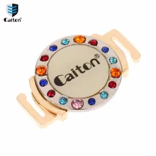 Блестящие цветные стразы Caiton, магнитный маркер для гольфа, зажим для шнурка, подарок для гольфа